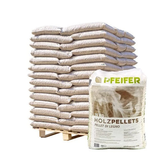 Pellet di Abete Austriaco Certificato Pfeifer 15 Kg al sacco Prestagionale